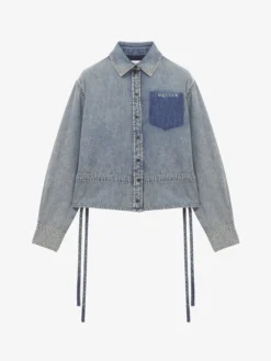 Giacca-camicia in chambray da Donna in Washed Blue
