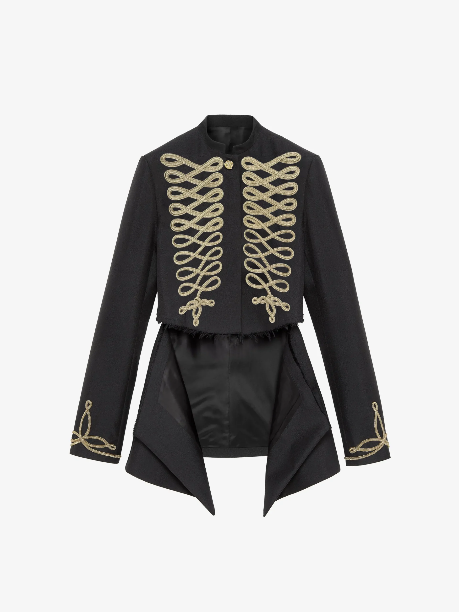 Giacca con ricamo frogging da Donna in Nero/Oro