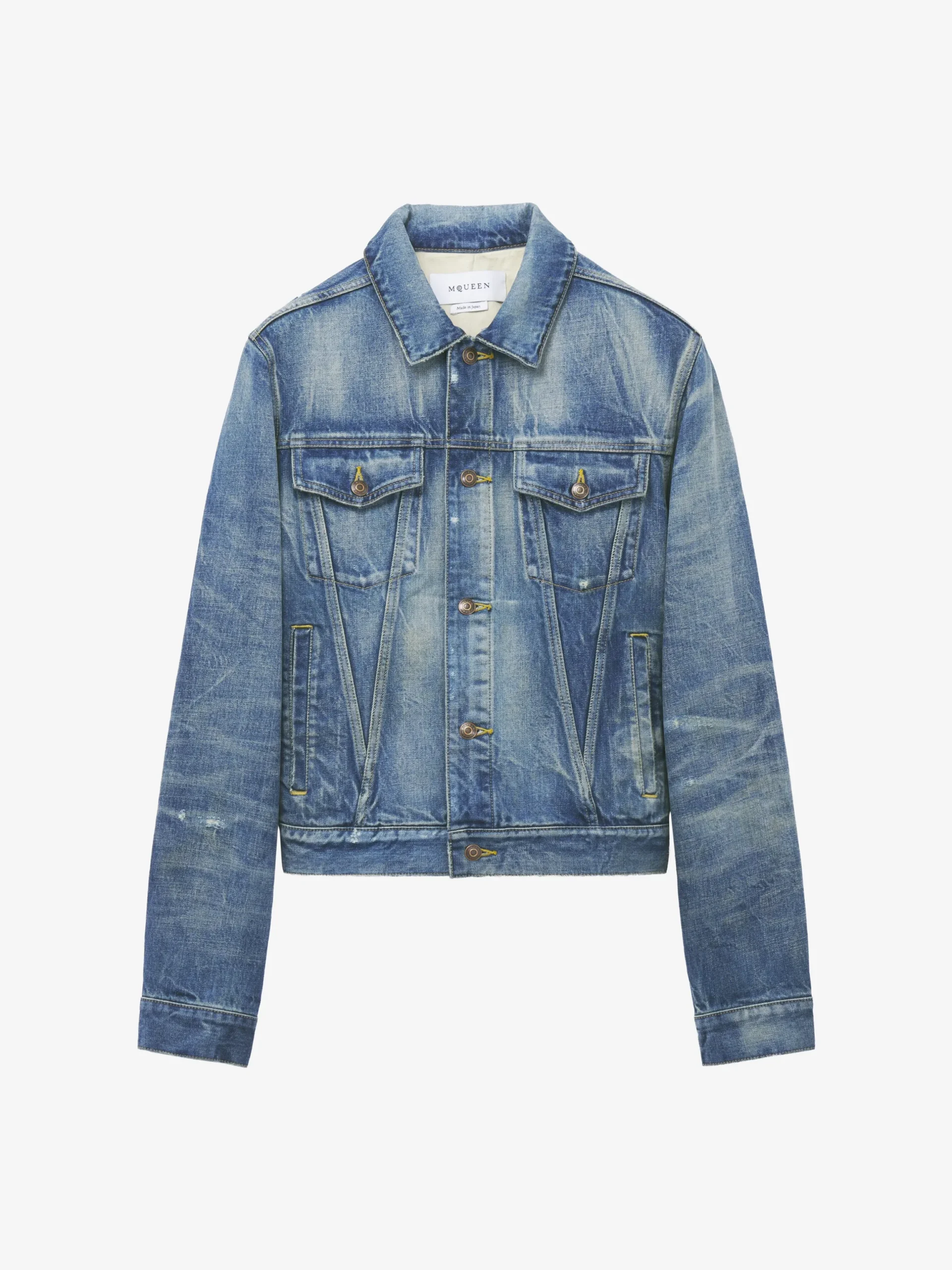 Giacca in Denim da Uomo in Washed Blue