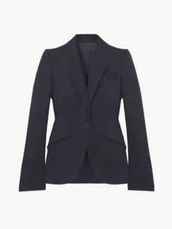 Giacca monopetto in lana da Donna in Indaco