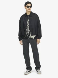 Giacca Skull jacquard da Uomo in Nero