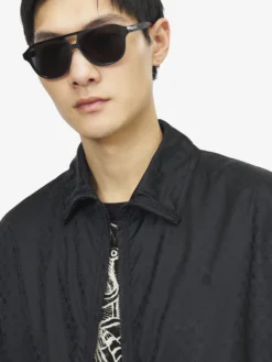 Giacca Skull jacquard da Uomo in Nero