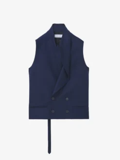 Gilet sartoriale da Uomo in Indaco
