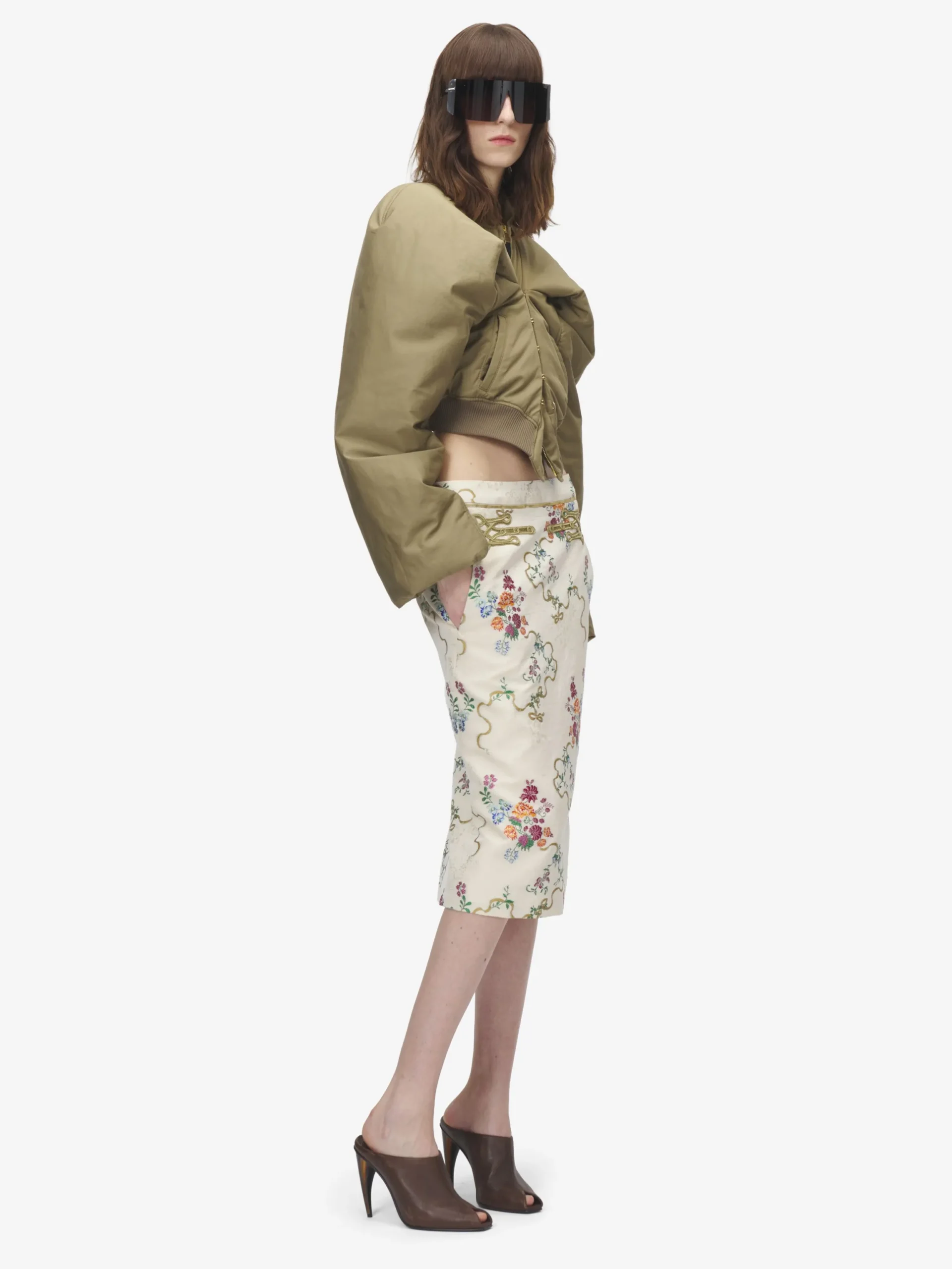 Gonna a tubino floreale estiva da Donna in Multicolore