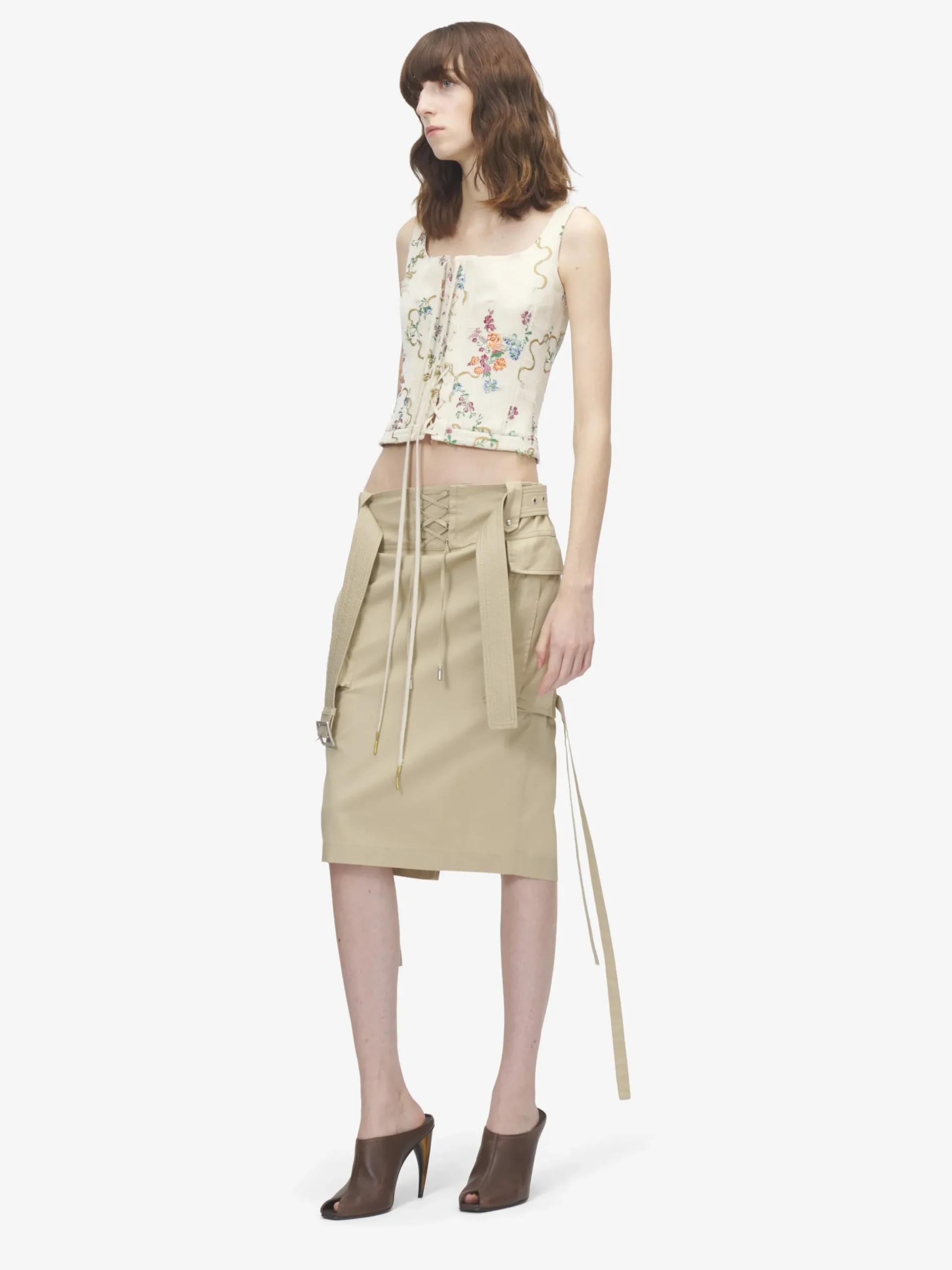 Gonna midi cargo da Donna in Beige