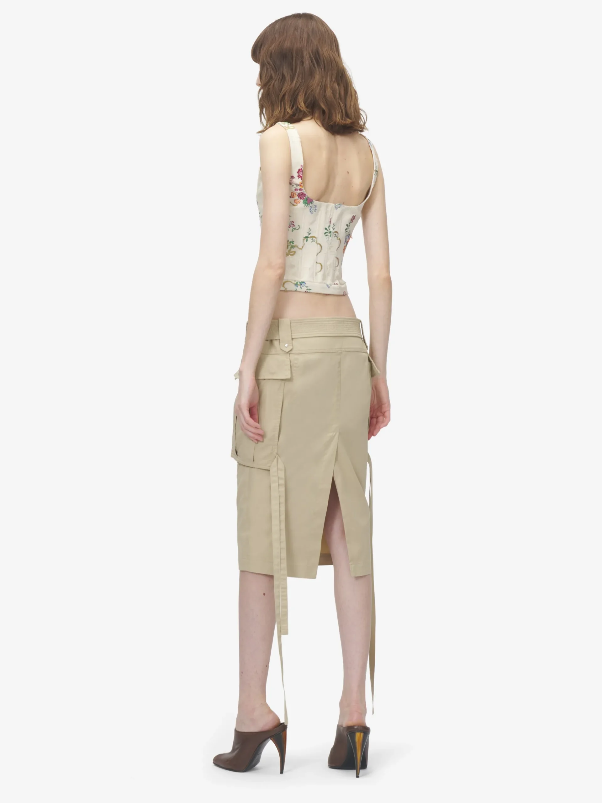 Gonna midi cargo da Donna in Beige