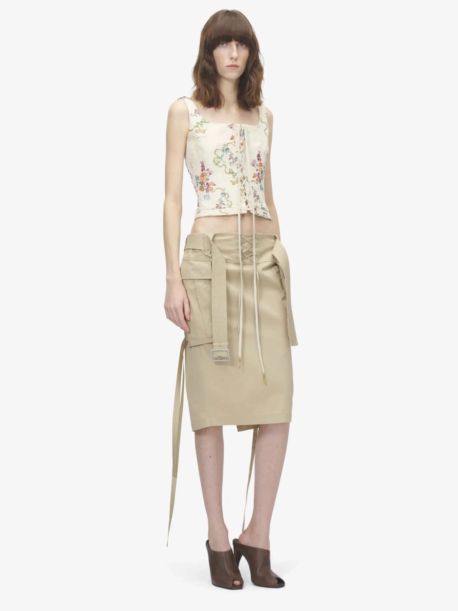 Gonna midi cargo da Donna in Beige