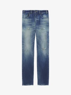 Jeans a gamba dritta da Uomo in Washed Blue