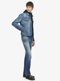 Jeans a gamba dritta da Uomo in Washed Blue