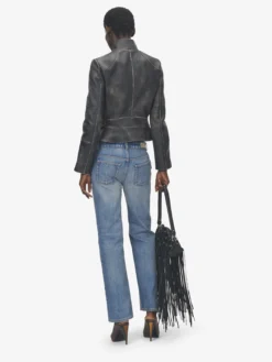 Jeans con vita destrutturata da Donna in Washed Blue
