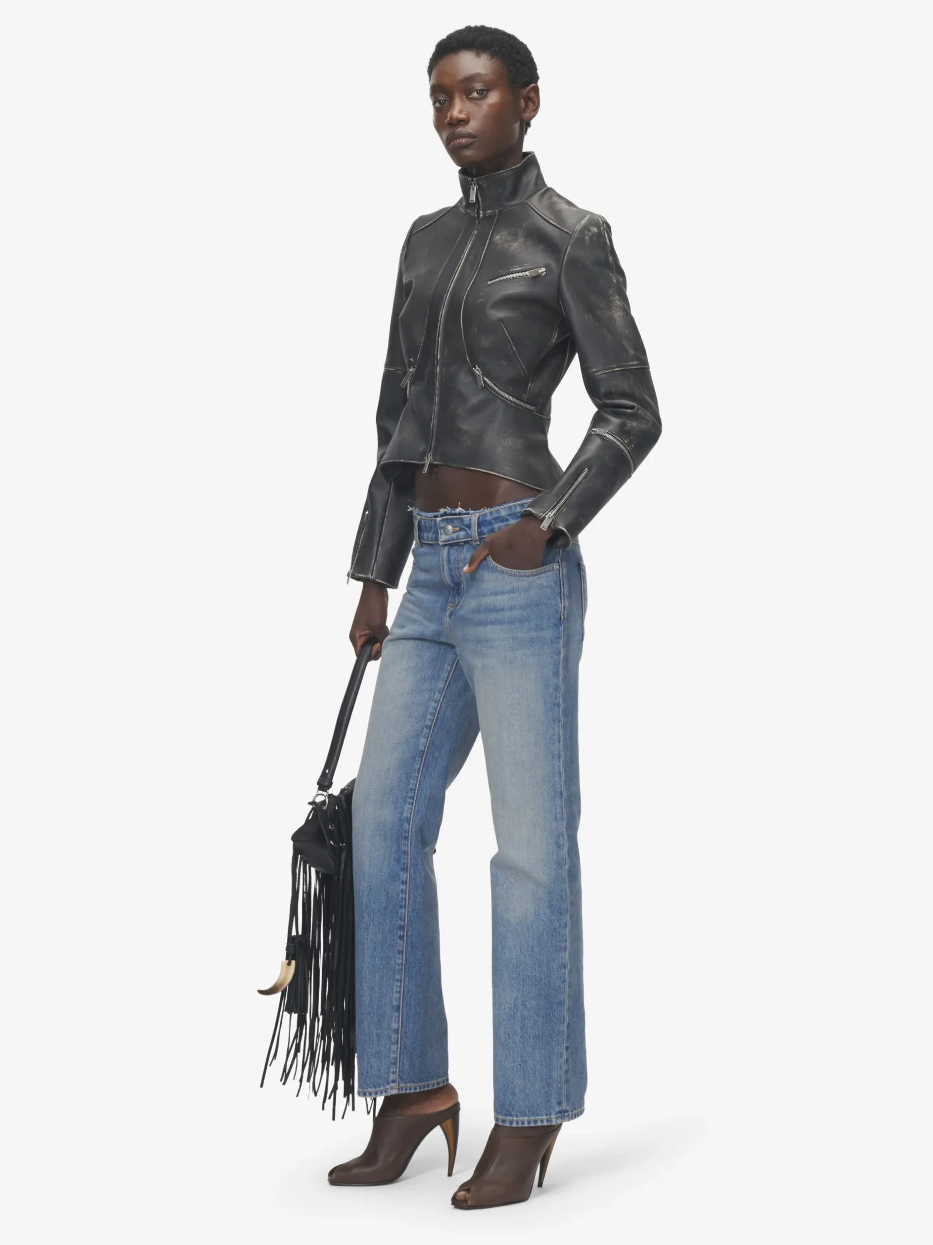Jeans con vita destrutturata da Donna in Washed Blue
