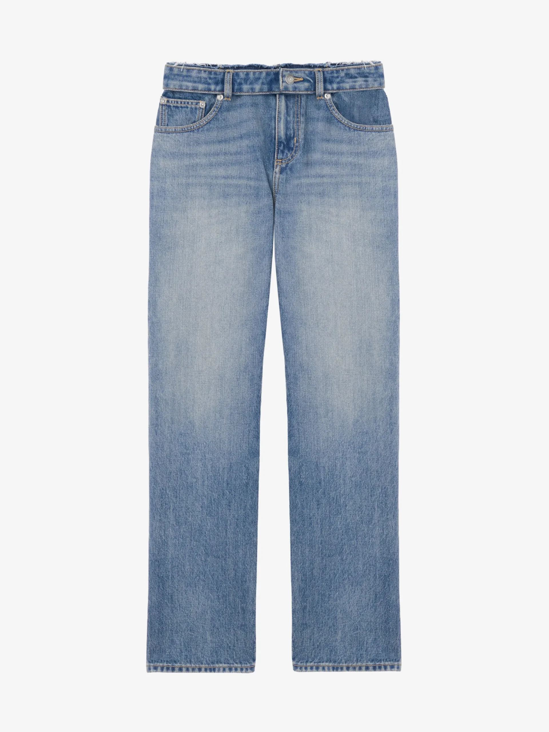 Jeans con vita destrutturata da Donna in Washed Blue