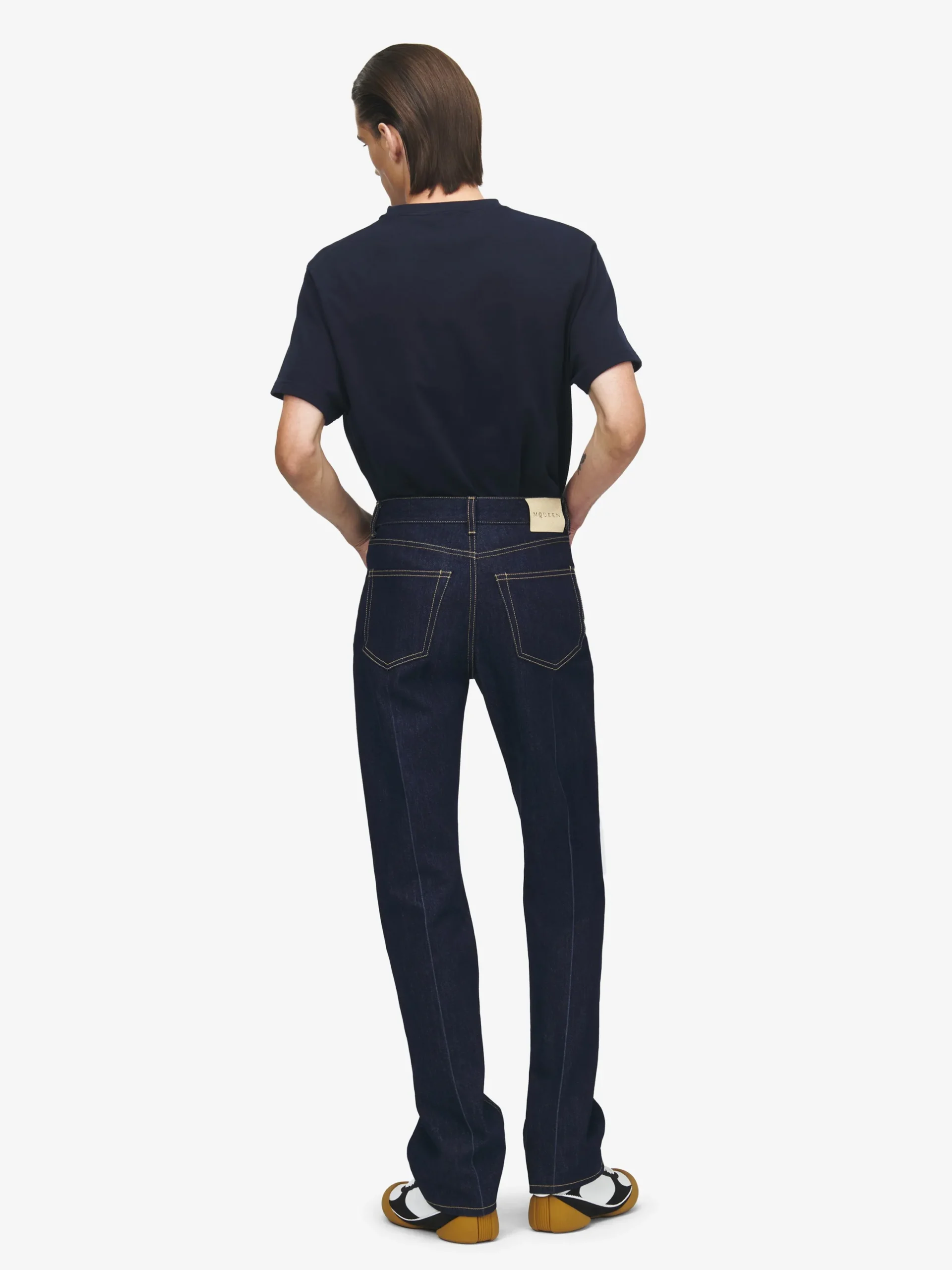 Jeans slim in denim da Uomo in Indaco