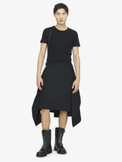 Kilt drappeggiato da Uomo in Nero