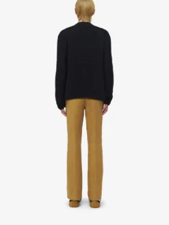 Maglione testurizzato con logo da Uomo in Nero