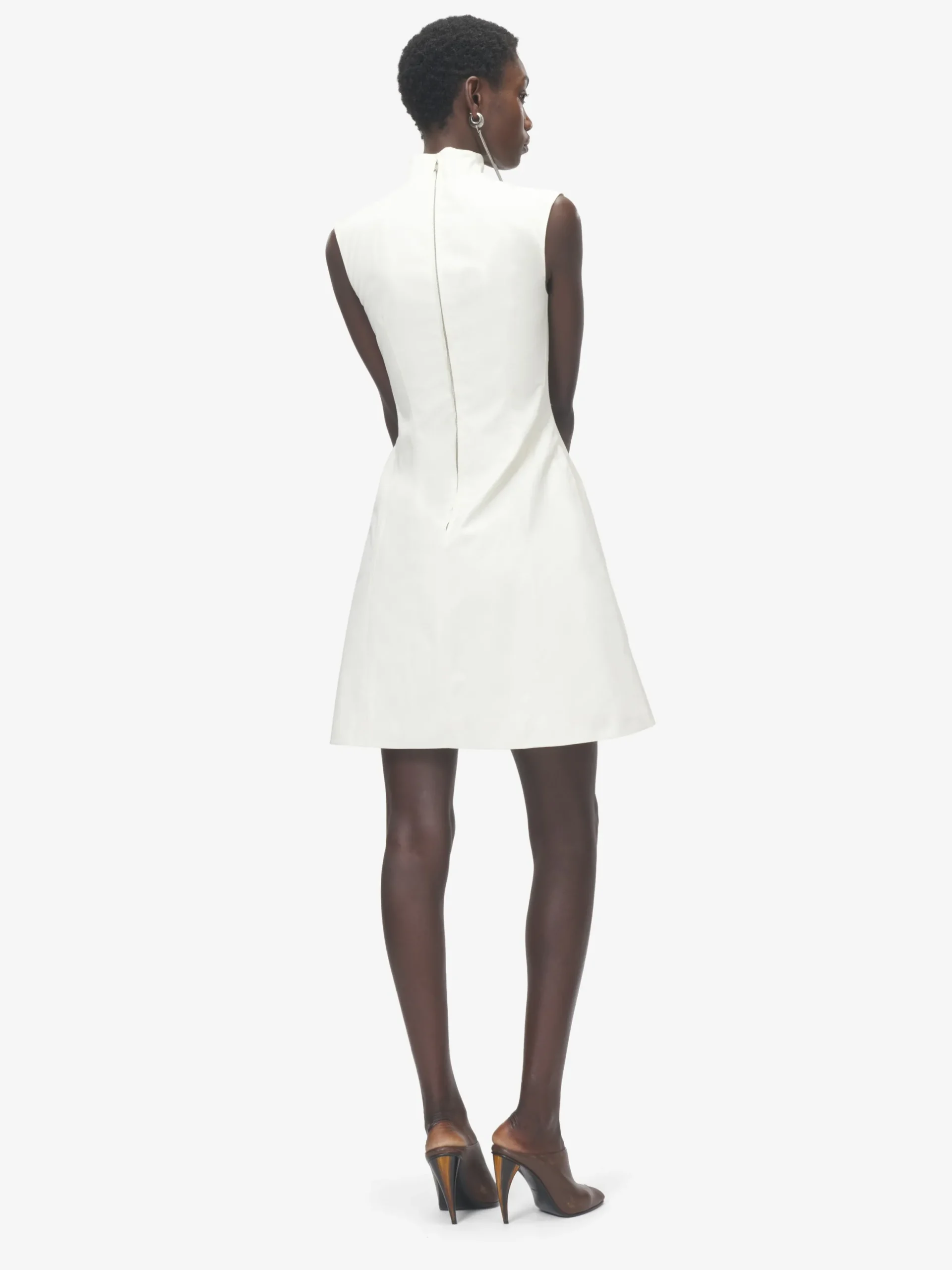 Miniabito con corsetto e cut-out da Donna in Avorio