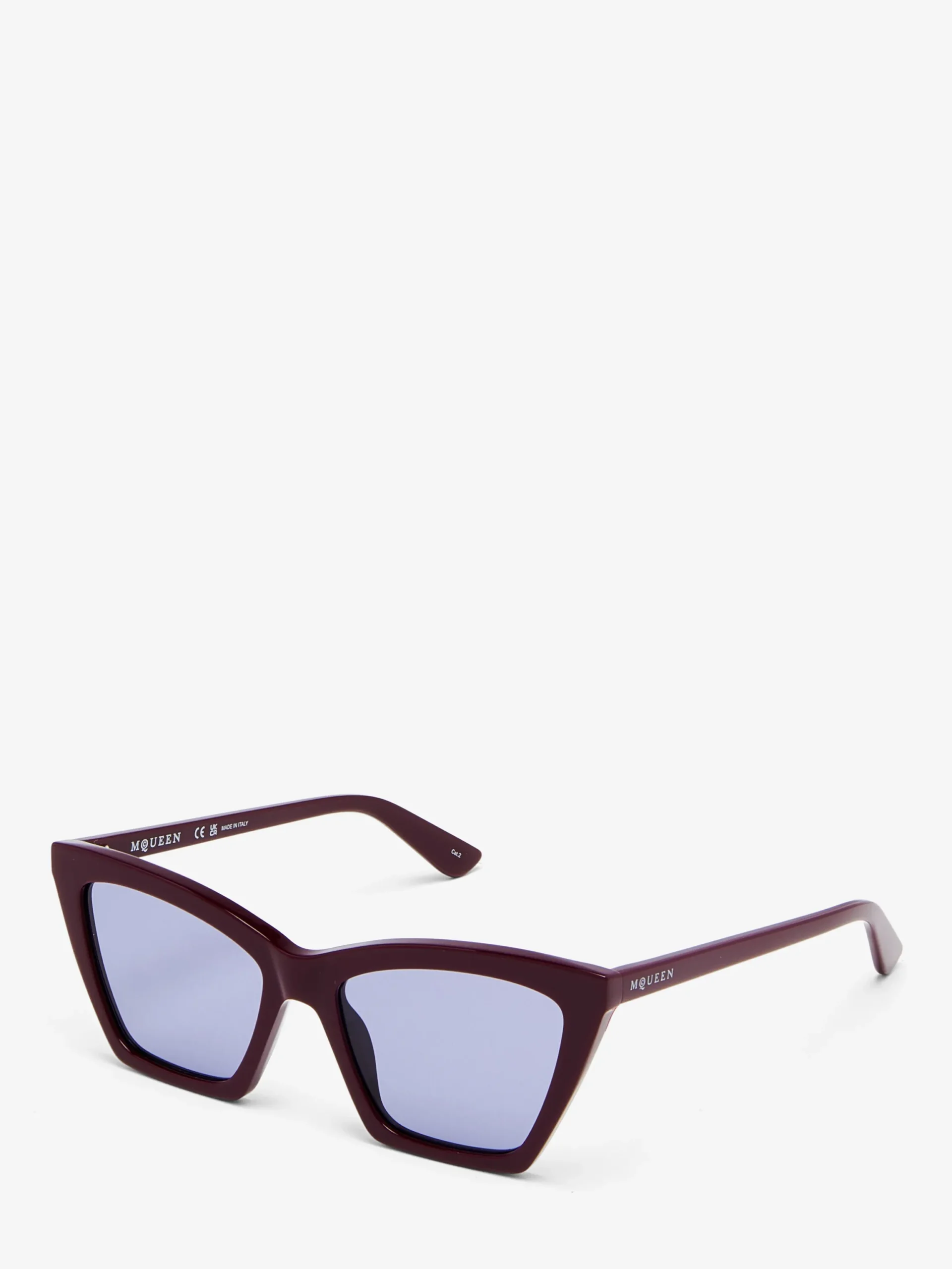 Occhiali da sole Cat-eye geometrici Spike da Donna in Bordeaux/Blu