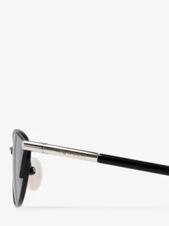 Occhiali da sole cat-eye sottili con T-Bar da Donna in Nero