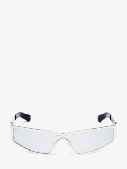 Occhiali da sole in metallo Y2K in Argento Chiaro