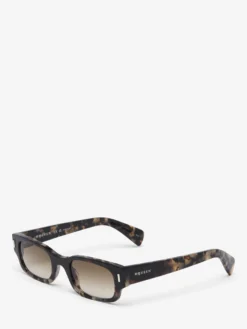Occhiali da sole Panthos con rivetti T-Bar da Donna in Nero/Marrone