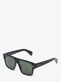 Occhiali da sole squadrati con rivetti T-Bar da Donna in Nero
