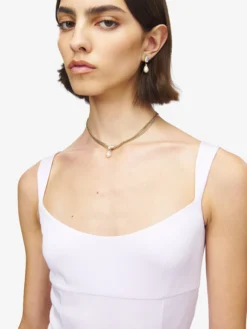 Orecchini Skull con cristalli da Donna in Finitura oro pallido