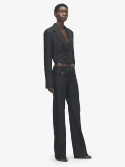 Pantaloni a gamba dritta da Donna in Nero