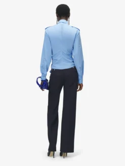 Pantaloni a gamba dritta da Donna in Blu Navy