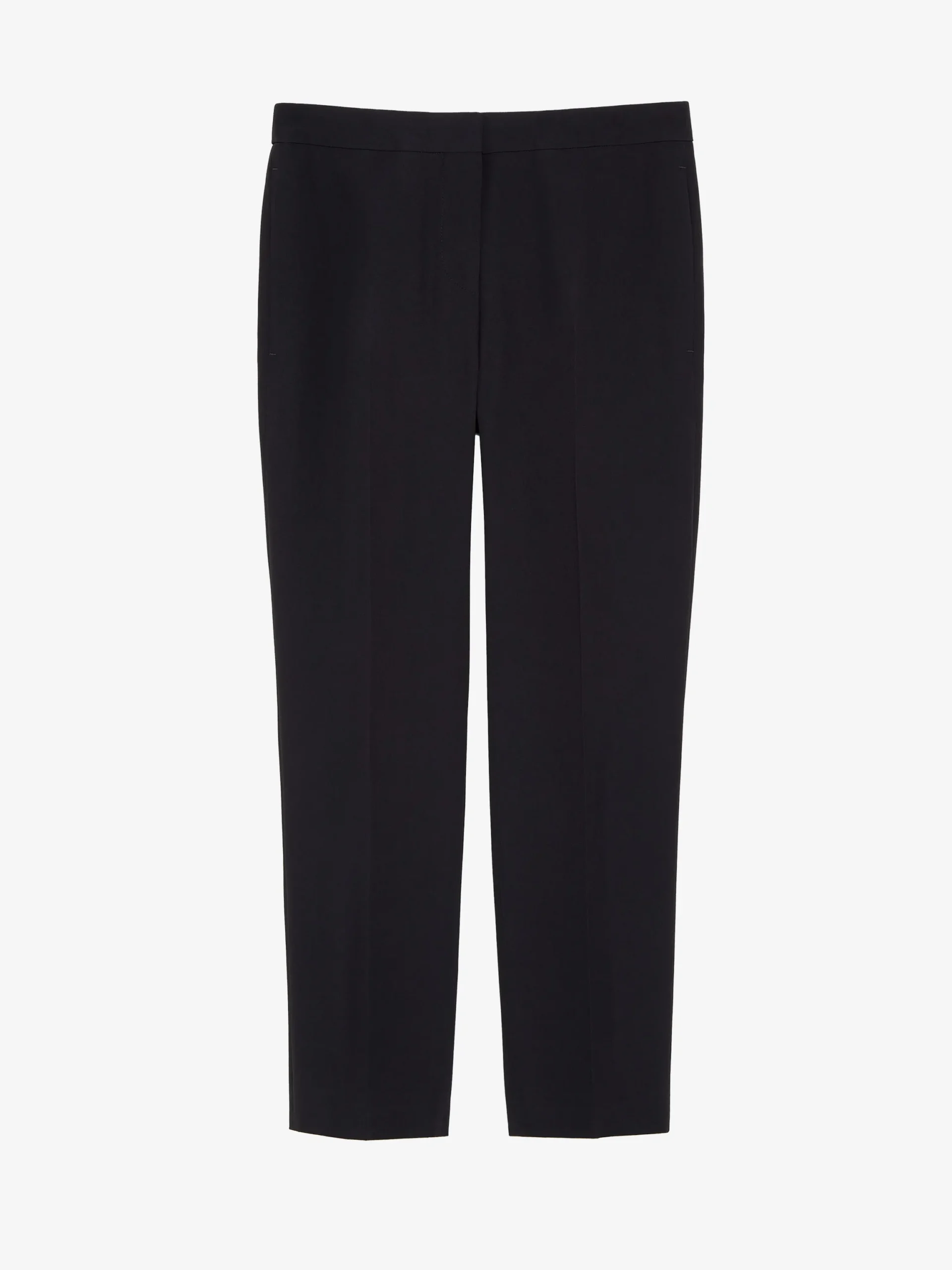 Pantaloni a sigaretta in crêpe da Donna in Nero