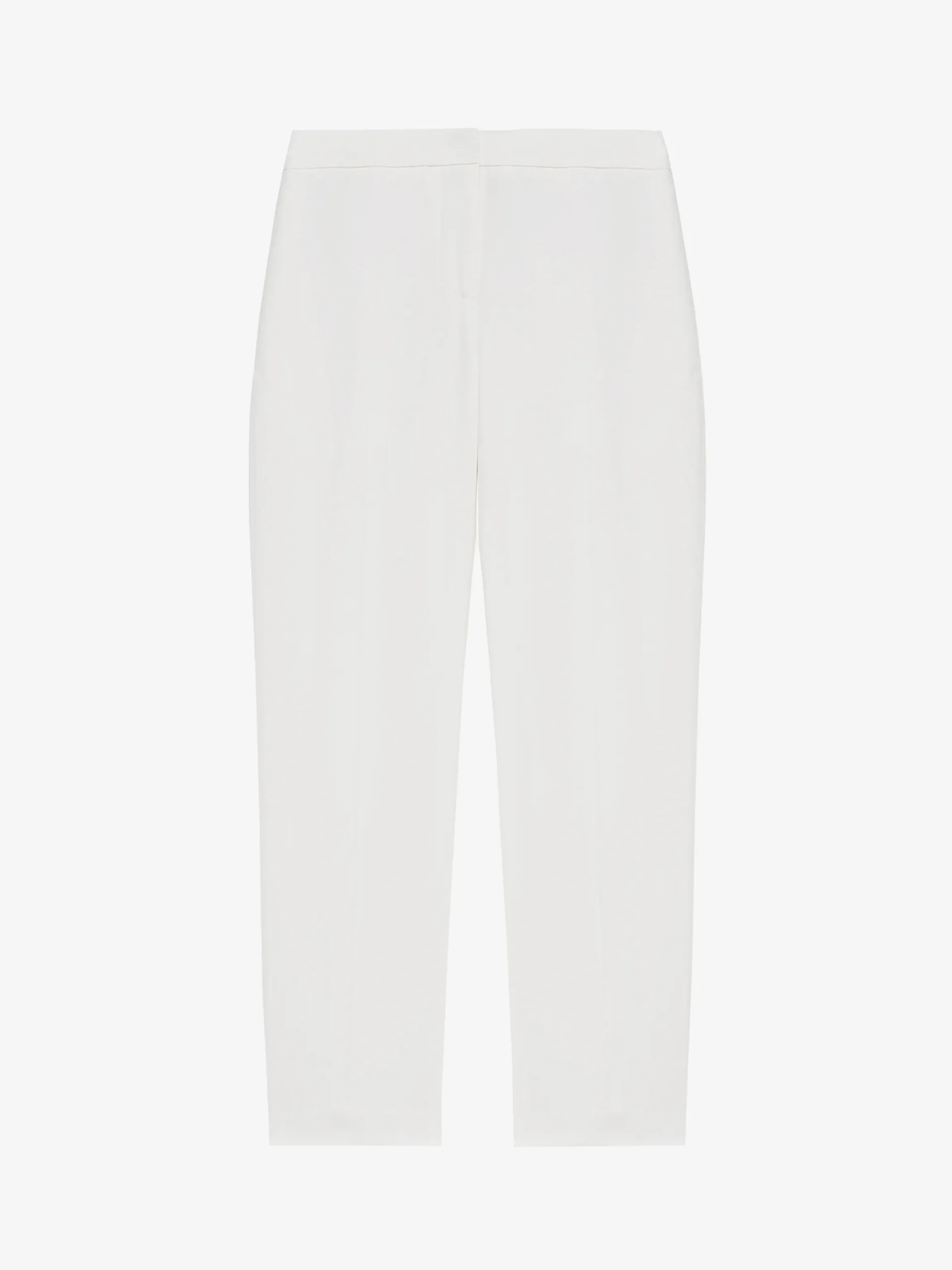 Pantaloni a sigaretta in crêpe sottile da Donna in Avorio Chiaro