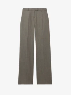 Pantaloni bumster a gamba dritta da Donna in Marrone Chiaro