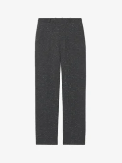 Pantaloni con motivo gessato screziato da Uomo in Grigio Mélange