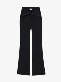 Pantaloni con risvolto in vita da Donna in Nero