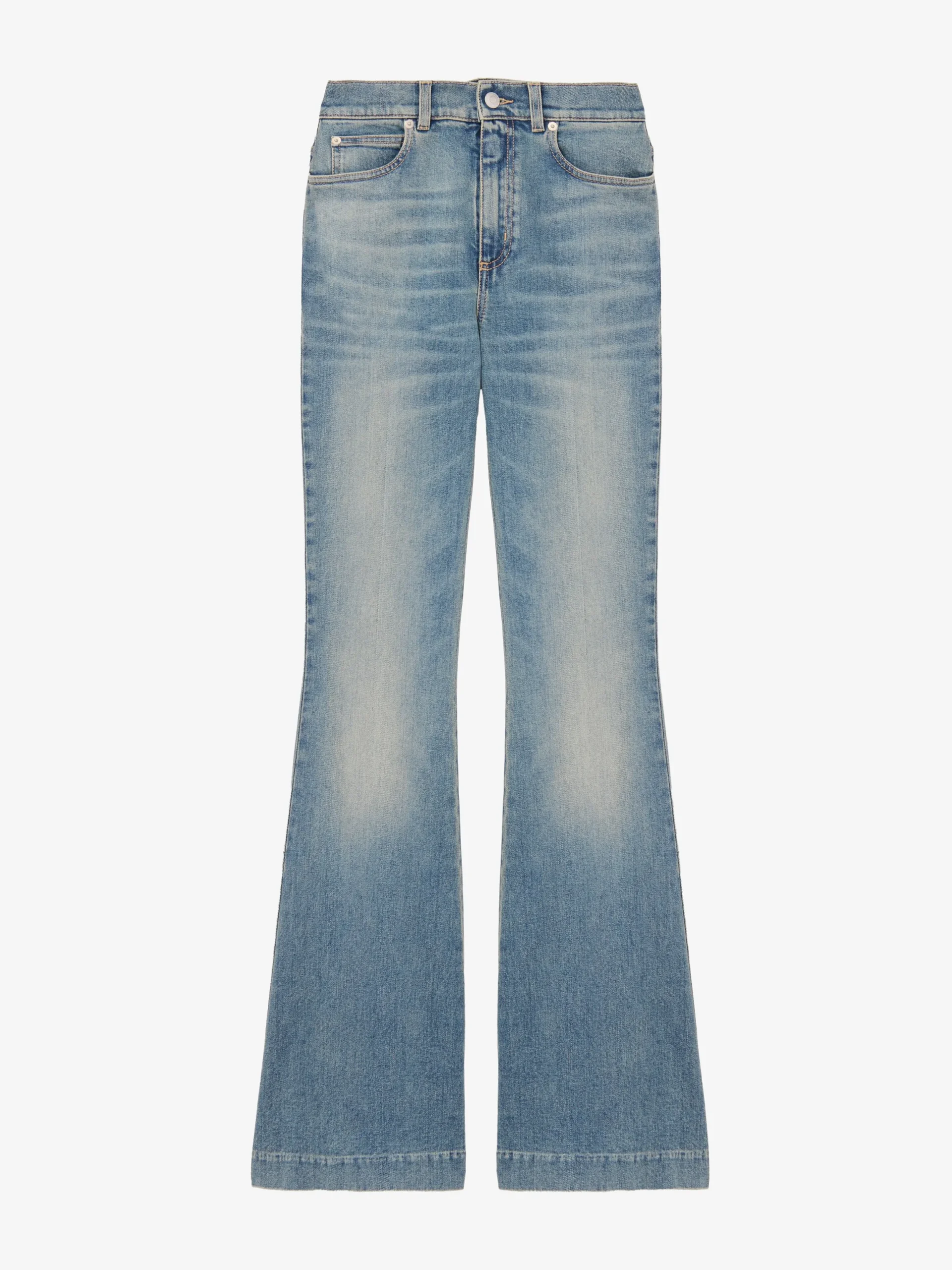 Pantaloni in Denim Bootcut da Donna in Washed Blue