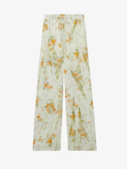 Pantaloni pyjama con motivo floreale da Donna in Pietra/Arancione chiaro