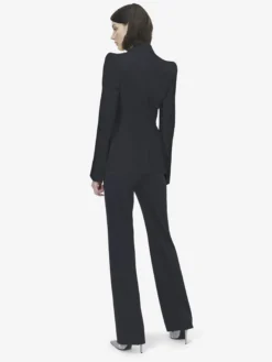 Pantaloni sartoriali a vita alta da Donna in Indaco