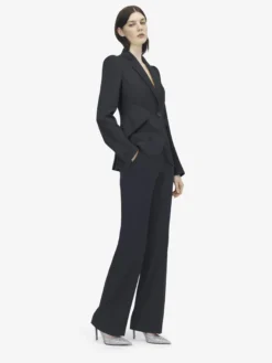 Pantaloni sartoriali a vita alta da Donna in Indaco