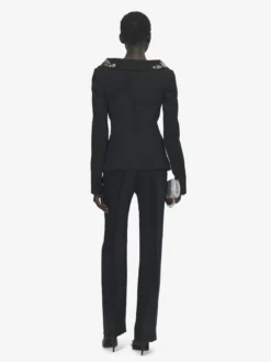 Pantaloni sartoriali a vita alta da Donna in Nero
