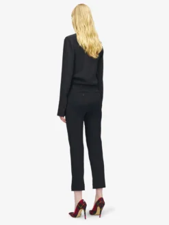Pantaloni sartoriali cropped da Donna in Nero