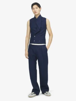 Pantaloni sartoriali da Uomo in Indaco