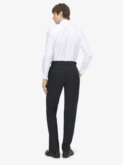 Pantaloni sartoriali in lana mohair da Uomo in Nero