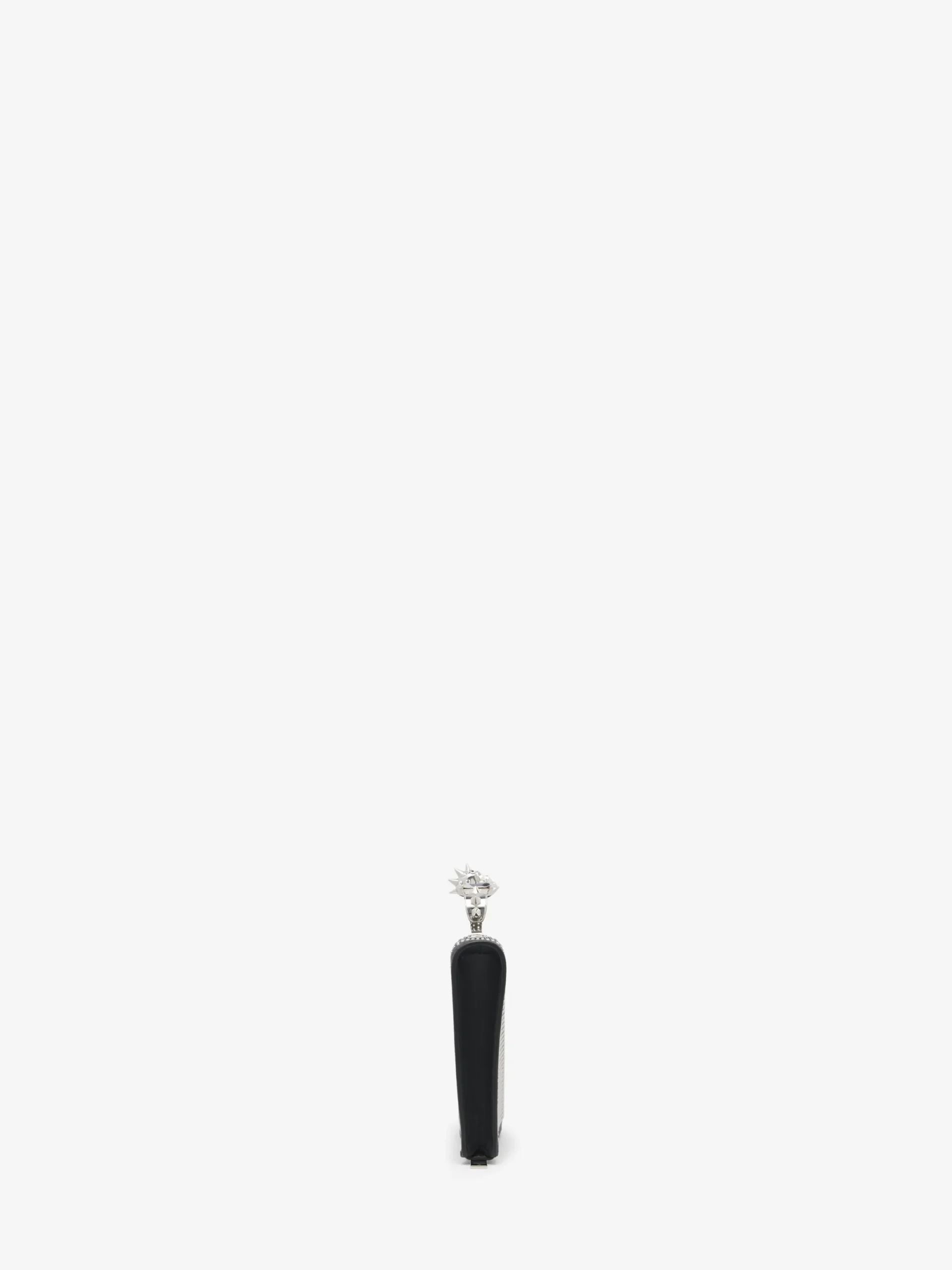 Pochette Knuckle piatta da Donna in Nero/Argento