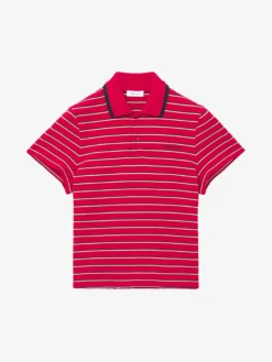 Polo a righe da Uomo in Rosso
