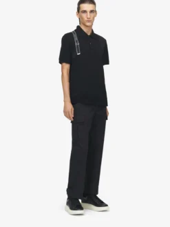 Polo Harness da Uomo in Nero