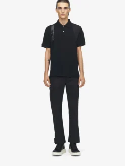 Polo Harness da Uomo in Nero