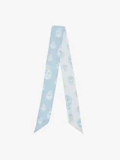 Sciarpa Skull a nastro da Donna in Azzurro
