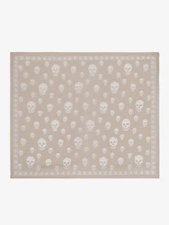 Sciarpa Skull classica da Donna in Avorio/Beige