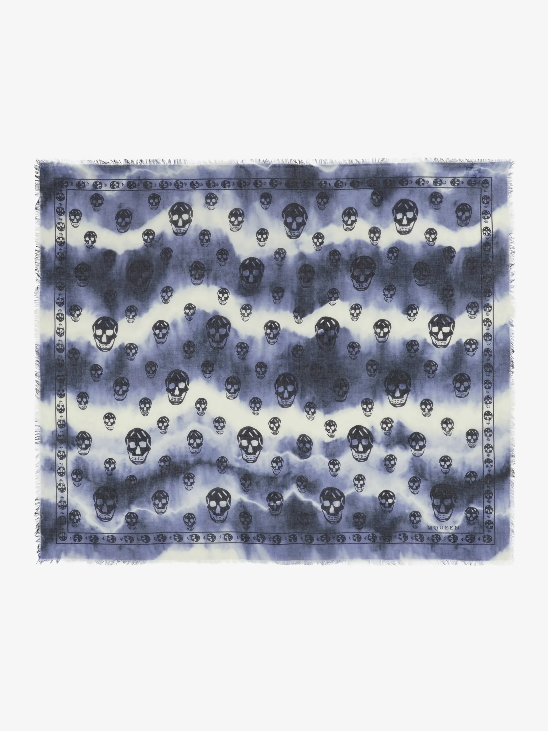 Sciarpa Skull classica da Uomo in Navy/Avorio