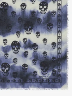 Sciarpa Skull classica da Uomo in Navy/Avorio