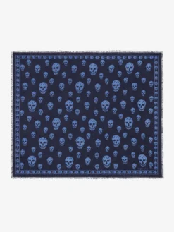 Sciarpa Skull classica da Uomo in Indaco